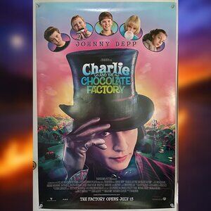 CHARLIE AND THE CHOCOLATE FACTORY (2005) - ORIGINAL DOUBLE SIDED MOVIE POSTER